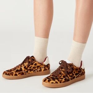 NEW Steve Madden Braxton Leopard Print Retro Sneakers Sz 7M